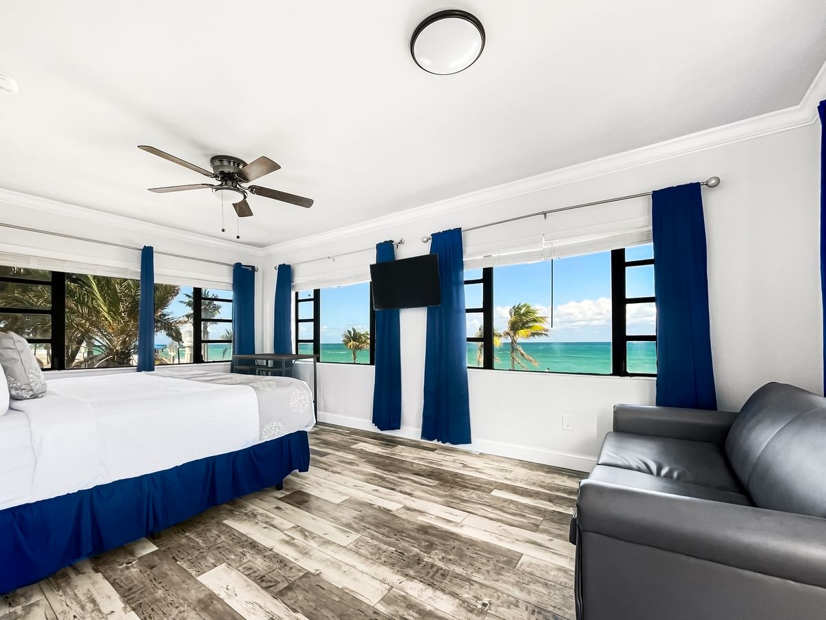 Bedroom facing the water